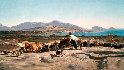 Ein Blick auf Marseille, ca. 1829-1863 von Emile Charles Joseph Loubon