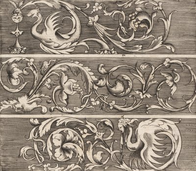 Drei Friese mit Ornamentem Laubwerk, ca. 1541-43 von Enea Vico