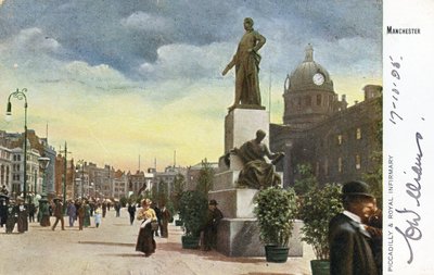 Piccadilly und das Royal Infirmary, Manchester von English Photographer