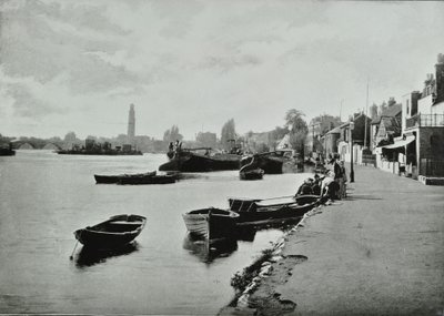 Strand-on-the-Green, Hounslow: Gesamtansicht, 1895 von English Photographer