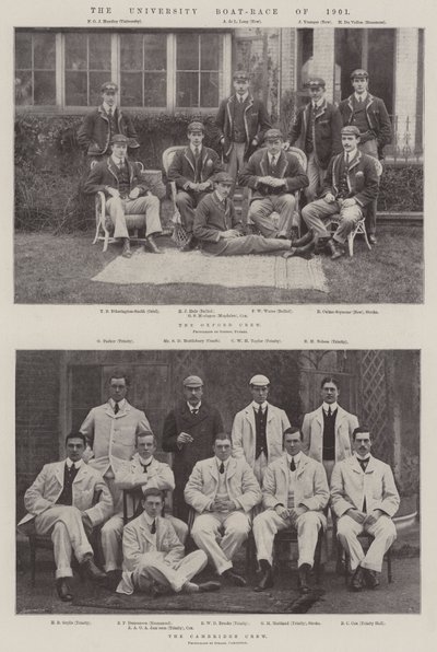 Das Universitäts-Bootsrennen von 1901 von English Photographer