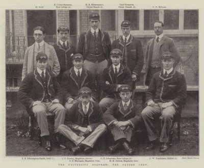 Das Universitäts-Bootrennen, die Oxford-Crew von English Photographer