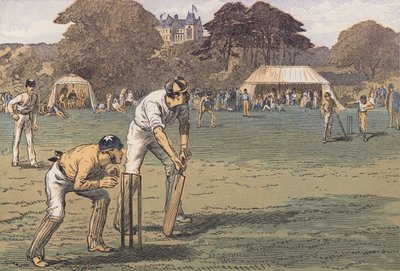 Ein Cricket-Spiel von English School