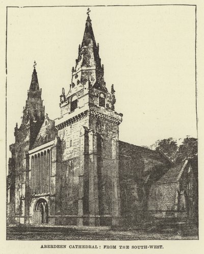 Kathedrale von Aberdeen, von Südwesten von English School