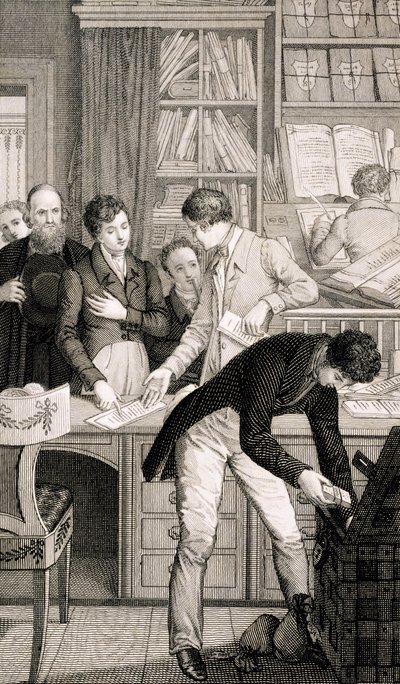 Bei der Bank, ca. 1800 von English School