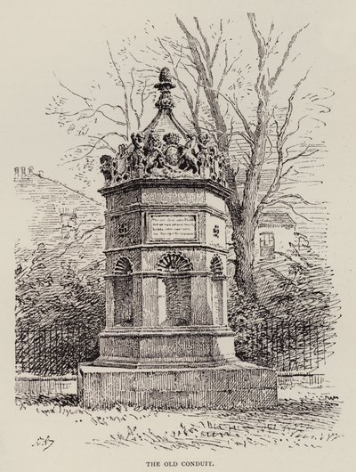 Cambridge: Der alte Wasserleitungsbrunnen von English School