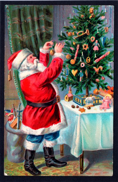 Weihnachtspostkarte, ca. 1907 von English School