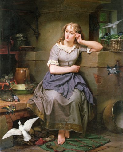 Aschenputtel und die Vögel, 1868 von English School