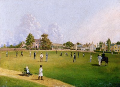 Cricket auf Mitcham Green von English School