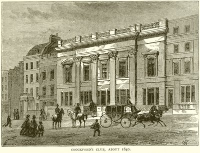 Crockfords Club, um 1840 von English School