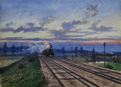 Morgendämmerung bei Reading, 1870 von English School