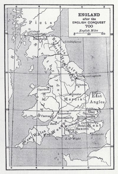 England nach der englischen Eroberung 700 von English School