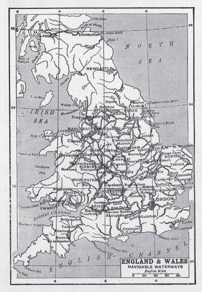 England und Wales, schiffbare Wasserstraßen von English School