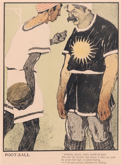Französische Lithographie mit Kipling-Zitat von English School