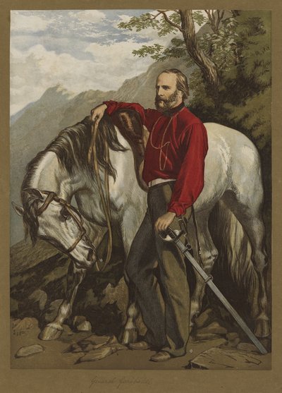 General Garibaldi (Farblithographie) von English School