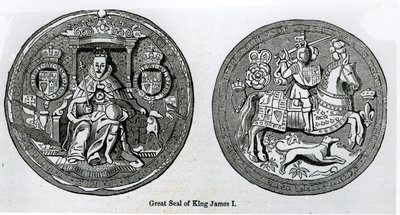 Großes Siegel von James I (1566-1625) von English School