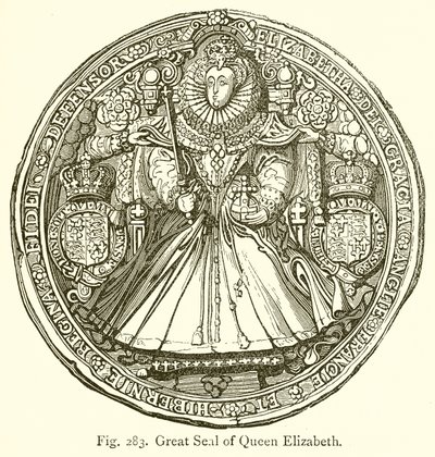 Großes Siegel von Königin Elisabeth von English School