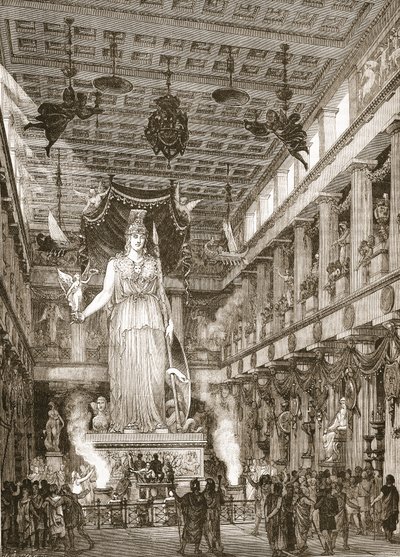 Innenansicht des Parthenon, restauriert von English School