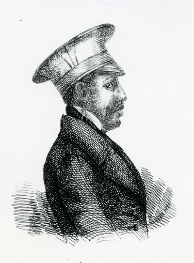 König Moshoeshoe I. (ca. 1786-1870) (Gravur) von English School
