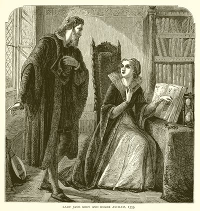 Lady Jane Grey und Roger Ascham, 1553 von English School