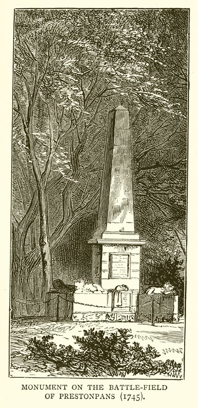 Denkmal auf dem Schlachtfeld von Prestonpans (1745) von English School