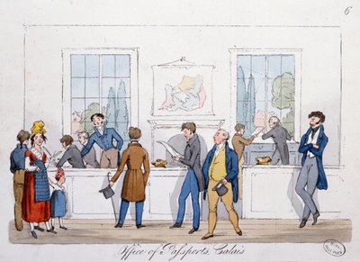 Passbüro in Calais, 1822 von English School