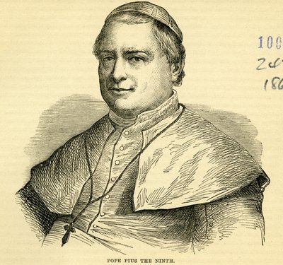 Papst Pius IX. (Gravur) von English School