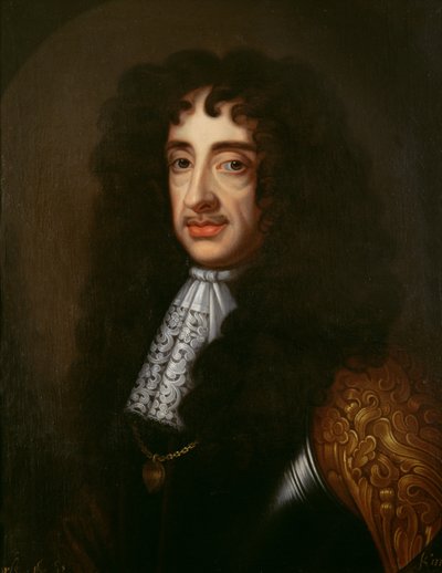 Porträt von Karl II. (1630-85) von English School