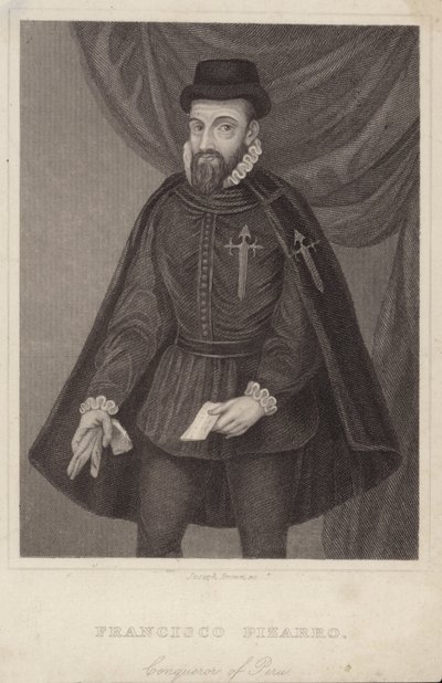 Porträt von Francisco Pizarro von English School