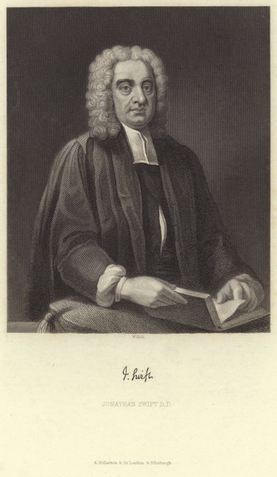 Porträt von Jonathan Swift von English School