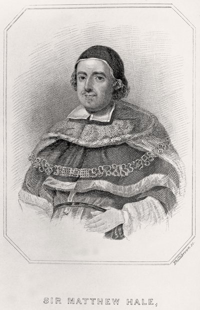 Porträt von Sir Mathew Hale, 1835 von English School
