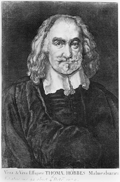 Porträt von Thomas Hobbes (1588-1679) von English School