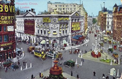 Postkarte mit Piccadilly Circus, ca. 1928 von English School