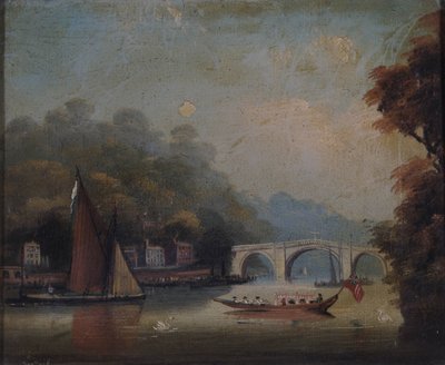 Richmond-Brücke in Richtung Twickenham, Middlesex von English School
