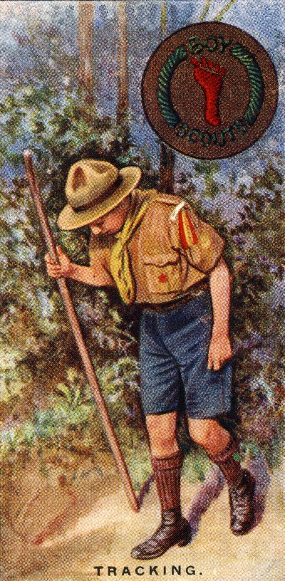 Pfadfinder Spurensuche Abzeichen, 1929 von English School