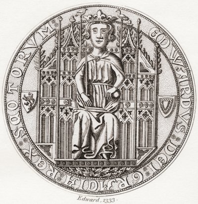 Siegel von Edward Balliol, ca. 1283-1367 von English School