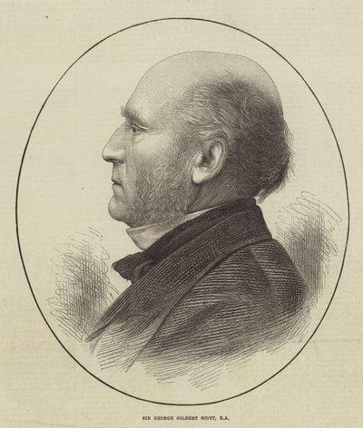 Sir George Gilbert Scott, RA (Gravur) von English School