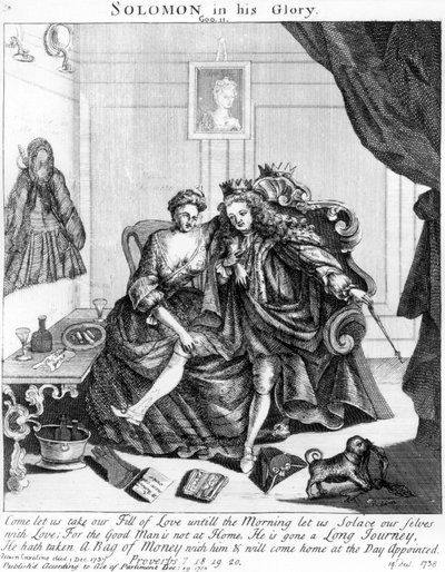 Salomo in seiner Herrlichkeit, um 1738 von English School