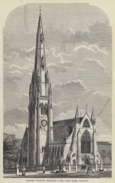 Square Church, Halifax (Gravur) von English School