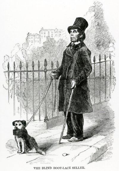 Der blinde Schnürsenkelverkäufer, ca. 1840 von English School