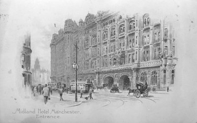 Das Midland Hotel, Manchester, ca. 1910 von English School