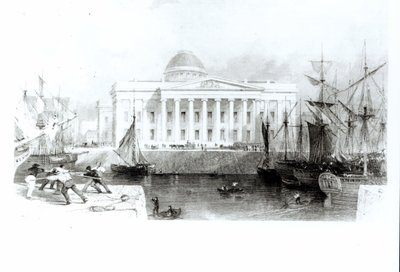 Das neue Zollhaus, Liverpool, ca. 1830 von English School