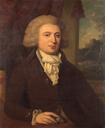 Unbekannter Herr mit einem Mineralienspecimen, ca. 1790 von English School