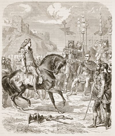 Vercingetorix vor Caesar von English School