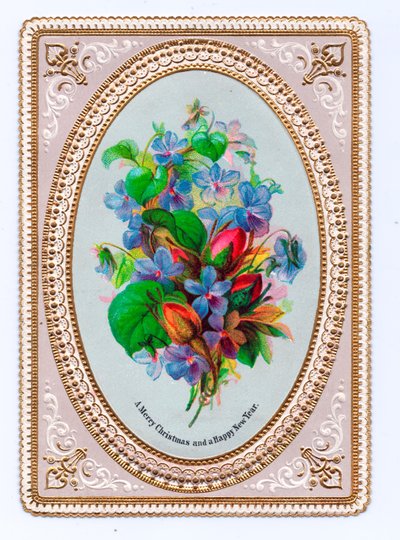 Viktorianische Weihnachtskarte, ca. 1880 von English School