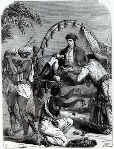 Warren Hastings (1732-1818) in Indien im Jahr 1784 von English School