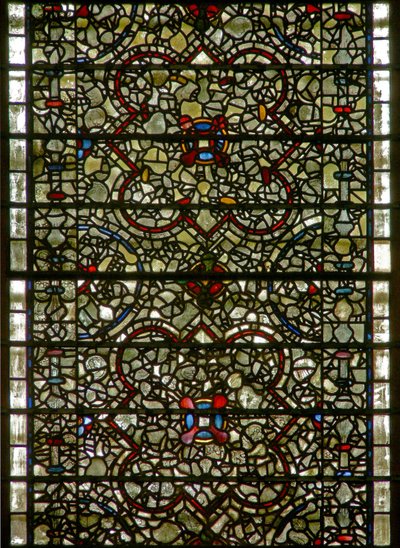 Fenster Fünf-Schwestern, Darstellung von Grisaille von English School