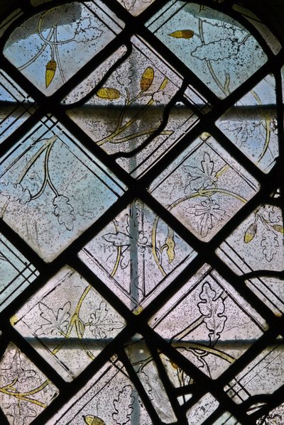 Fenster N6 mit einem Steinbruch - Eichenmuster von English School