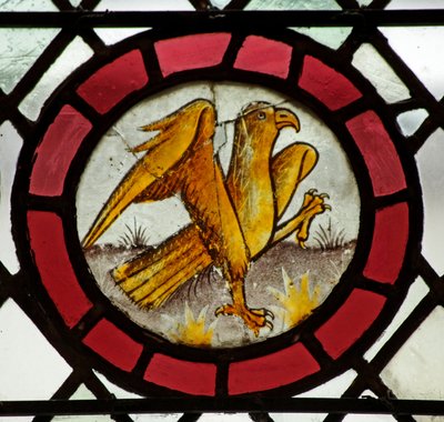 Fenster S2 mit einem Adler von English School
