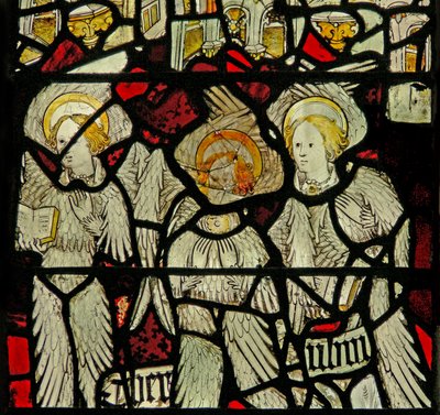 Fenster S3 mit der Engelshierarchie: Cherubim von English School